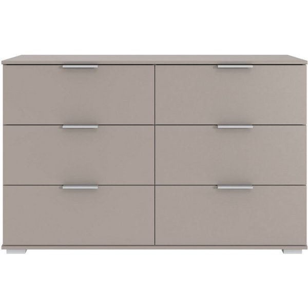Wimex Schubkastenkommode 6 Schubladen, in SAHARAGRAU - 130x83x41cm (BxHxT)