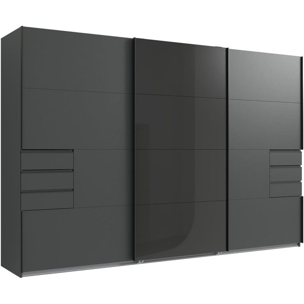 Wimex Schwebetürenschrank Saigon, Kleiderschrank mit Schiebetür mit Glaselementen, 3 Türen, 313cm breit