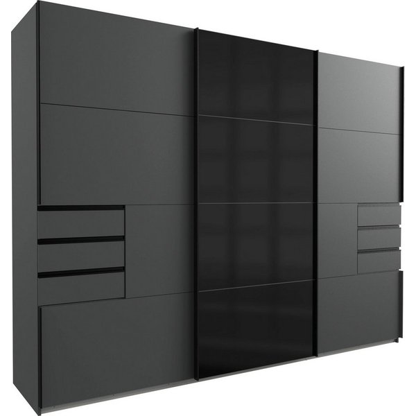 Wimex Schwebetürenschrank Saigon, Kleiderschrank mit Schiebetür mit Glaselementen, 3 Türen, 270cm breit
