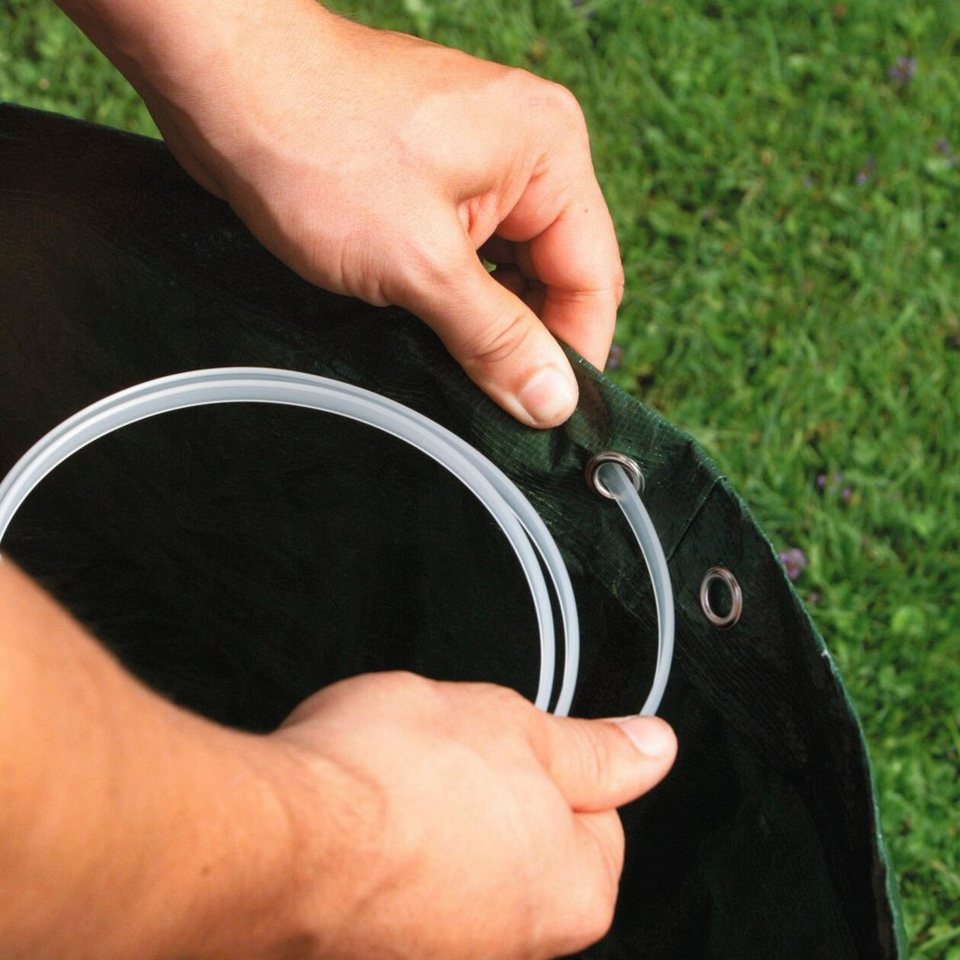 Windhager Gartensack faltbar, Garten-Bag selbstehend mit Tragegriff, 270 l, 270 l, Laubsack, Gartentasche mit Ø 68 cm, Höhe 75 cm, grün – Bild 4 von 5