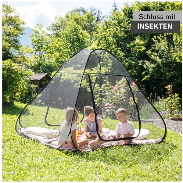 Windhager Moskitonetz Pop up, Insektenschutz-Zelt für Indoor und Outdoor geeignet (1 St), Mückenschutz erhältlich in unterschiedlichen Maßen, anthrazit
