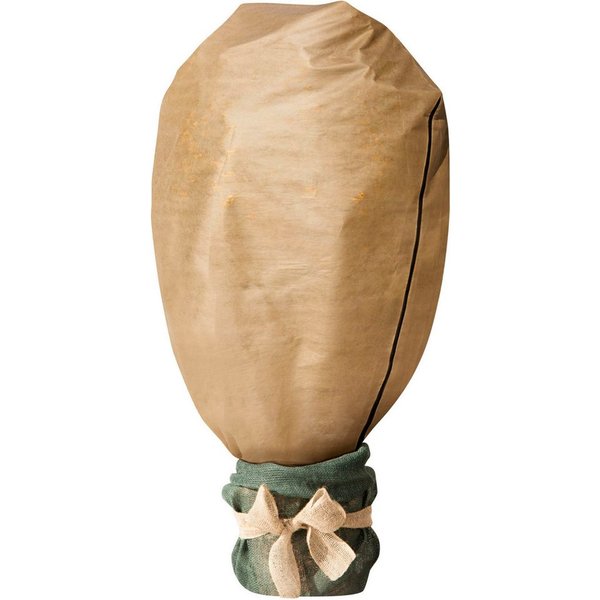 Windhager Winterschutzvlies Protect XXL, Gartenvlies zum Abdecken von Pflanzen, beige, (1-St), Frostschutzvlies mit Kordelstopper und Reißverschluss, 1,4 x 2 m