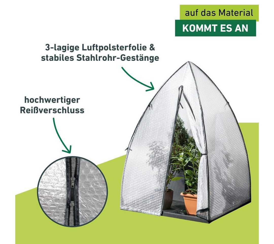 Windhager Winterschutzvlies Yukon, Winterschutzzelt für Pflanzen, (1-St), Winterquartier für Garten, Balkon, Terrasse 1,8 m hoch – Bild 4 von 5