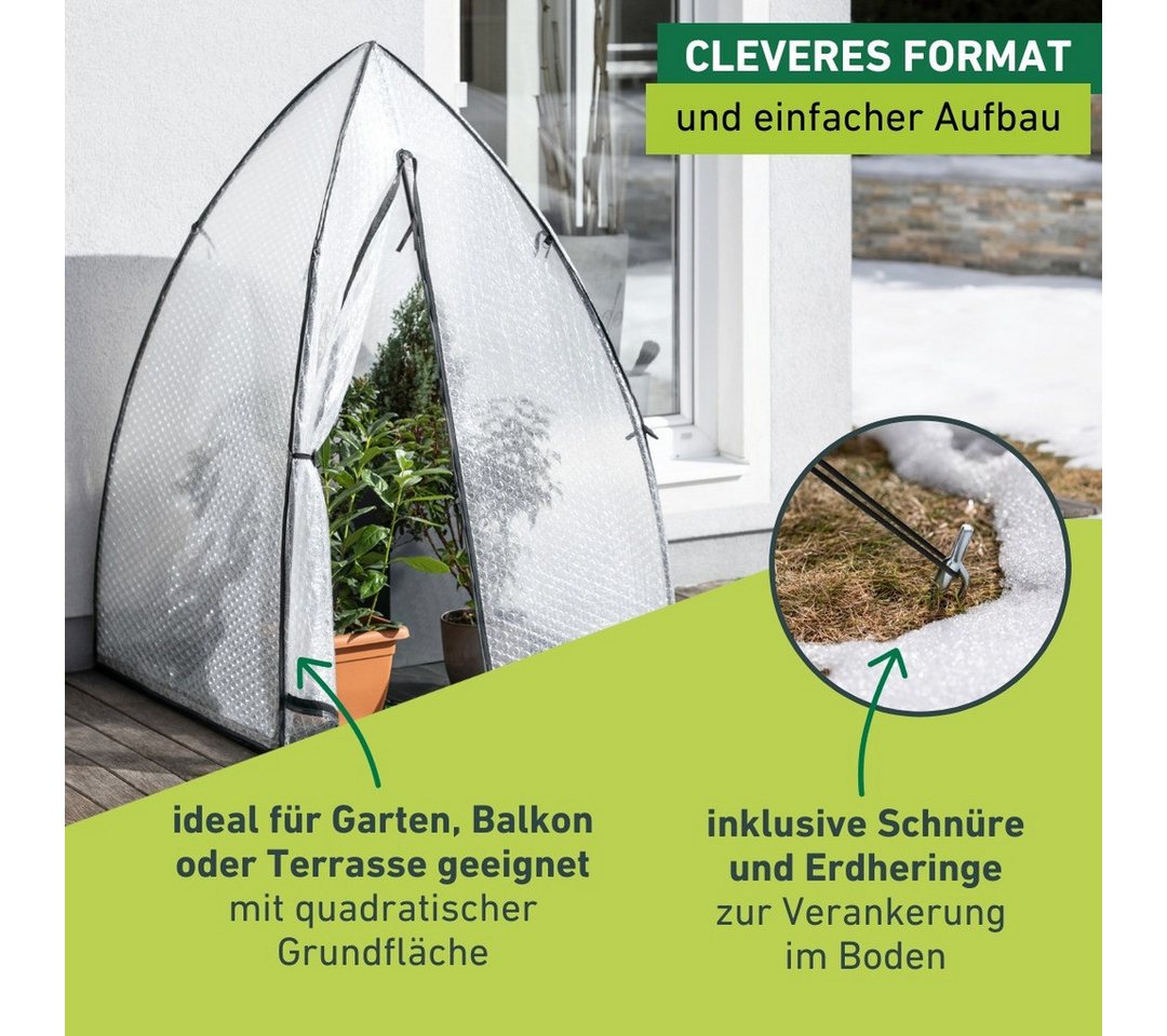 Windhager Winterschutzvlies Yukon, Winterschutzzelt für Pflanzen, (1-St), Winterquartier für Garten, Balkon, Terrasse 1,8 m hoch – Bild 5 von 5