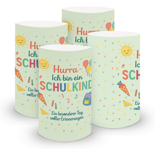 itenga Windlicht itenga 6x Windlicht Hurra Ich bin ein Schulkind