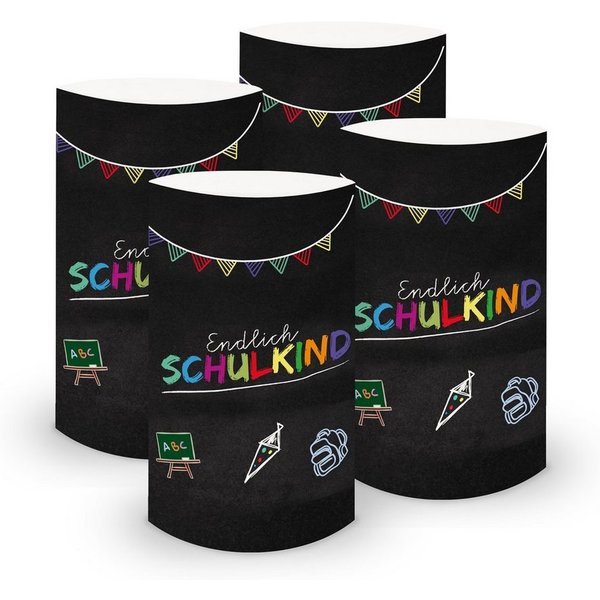 itenga Windlicht itenga 6x Windlicht klein Endlich Schulkind Tafel Schulanfang Einschul