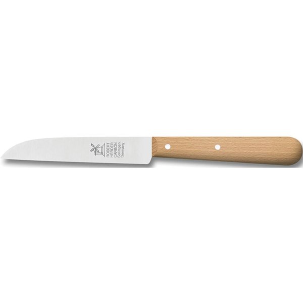 Windmühlenmesser Gemüsemesser, 85 mm Griff Buchenholz, gerade Klinge