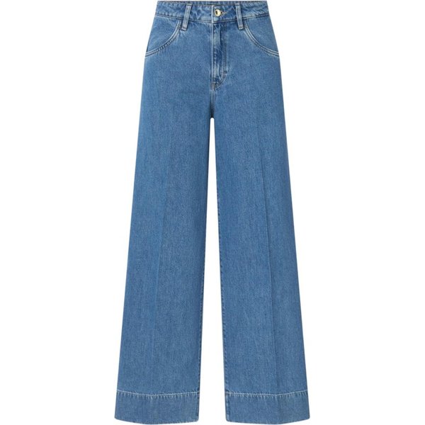 Windsor Weite Jeans blau,Casual,Baumwolle,Unifarben,Wide Leg,Mittel