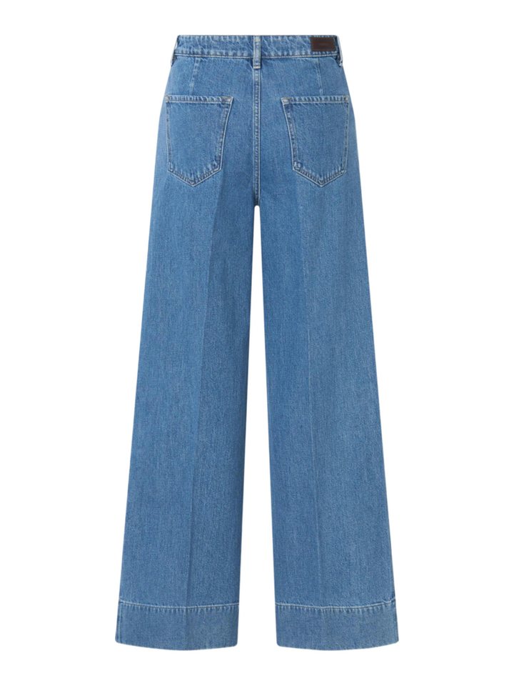 Windsor Weite Jeans blau,Casual,Baumwolle,Unifarben,Wide Leg,Mittel – Bild 2 von 5