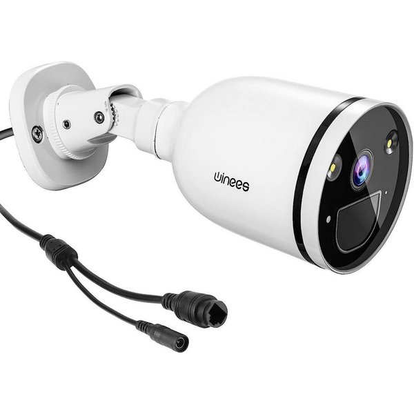 Winees Überwachungskamera (Außenbereich, Intelligente Erkennung, Nachtsicht und Einfache Installation, 1-tlg., 2.4/5GHz 4MP 2K WLAN, mit Spotlight)
