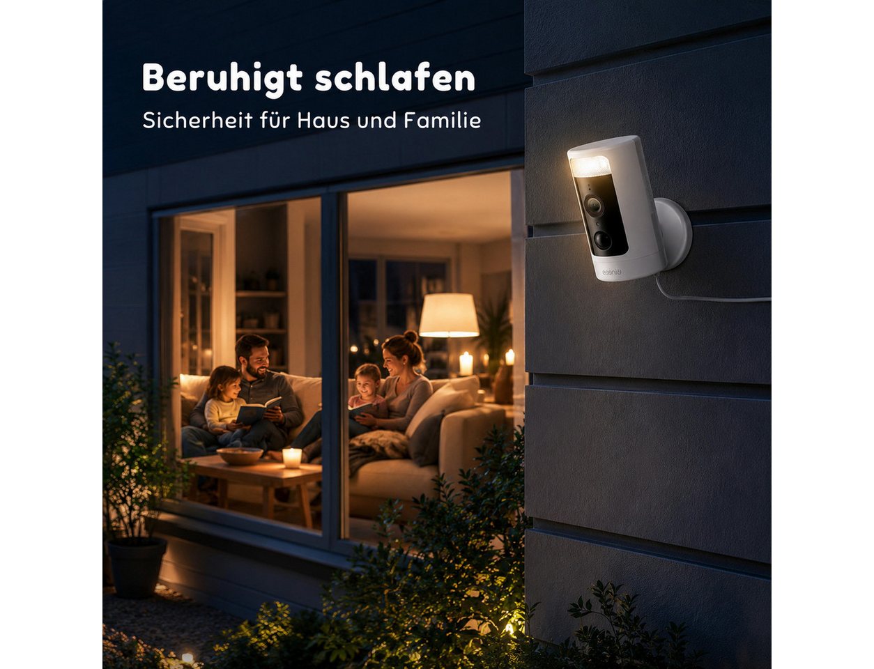 Winees Überwachungskamera (Außenbereich, 4MP 2K WLAN IP Sicherheitskamera zur Heim-& Außenüberwachung, 1-tlg., Schwenk-/Neigbar, Spotlight & IR-Farbnachtsicht,  – Bild 4 von 5