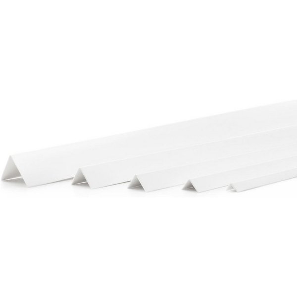 DQ-PP Winkelprofil DQ-PP WINKELPROFIL, 5m (5x1m), 10x10mm-40x40mm, PVC, Eckprofil, L Profil, Kunststoff Winkelleiste,Außenecke Kantenschutz Wand