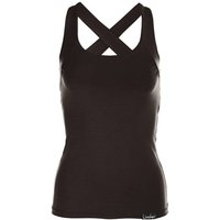 WINSHAPE Damen Cross Back Top WVR25, Größe S in Schwarz