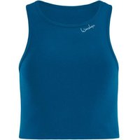 WINSHAPE Damen Functional Light and Soft Cropped Tanktop AET135LS, Größe M in Blau