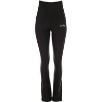 WINSHAPE Damen Functional Power Shape High Waist Boot Cut Leggings BCHWL102, Größe XL in Schwarz