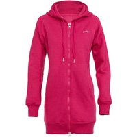 WINSHAPE Damen Lange, kuschelige Hoodie-Jacke mit 2-Wege-Zipper J006, Größe S in Pink