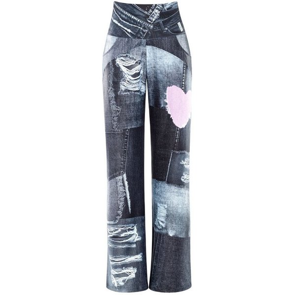 Winshape Sporthose Functional Comfort Wide Leg Pants CUL105C mit Patchwork-Print