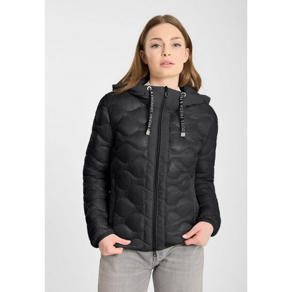 Frieda & Freddies Winterjacke Frieda & Freddies Steppjacke mit Wellensteppung und Materialmix