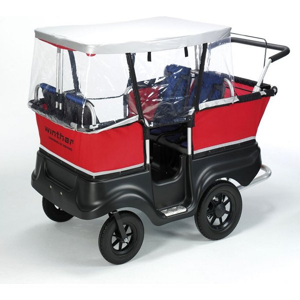 Winther Kombi-Kinderwagen Regenverdeck Turtle, Zur Befestigung auf 2 Sonnenschutz-Dächern