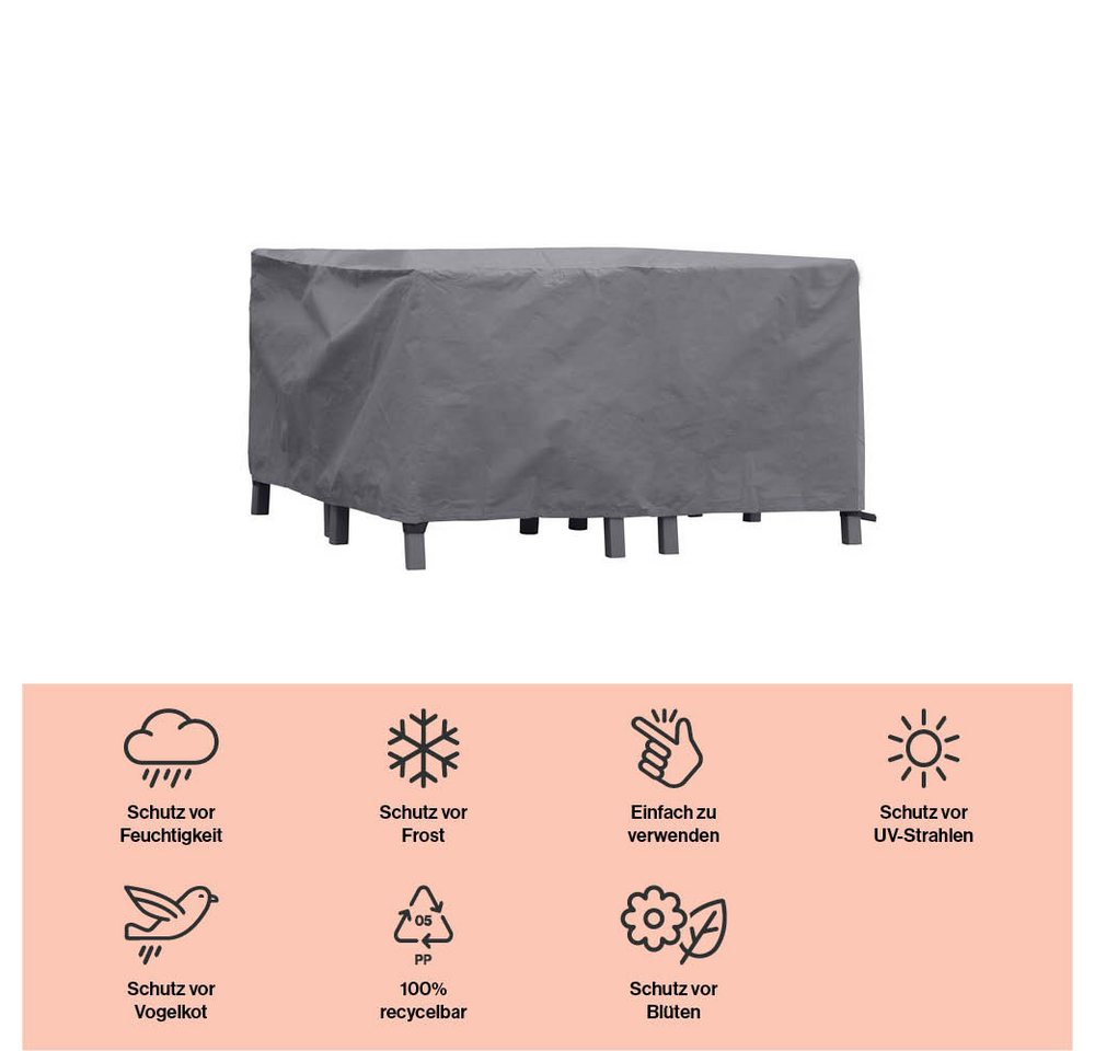 winza outdoor covers Gartenmöbel-Schutzhülle, geeignet für ein kleines Loungeset, Maße 140x140x70 cm – Bild 3 von 5