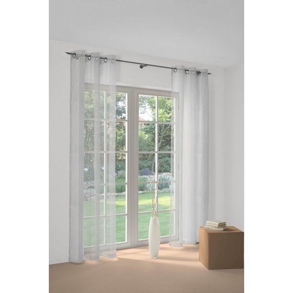 Wirth Gardine Anja (1 St), Ösen, halbtransparent, Store