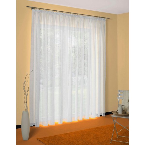 Wirth Gardine Gerty (1 St), Faltenband, halbtransparent, Sablé, Store