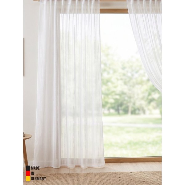 Wirth Gardine Sophia (1 St), Faltenband, halbtransparent