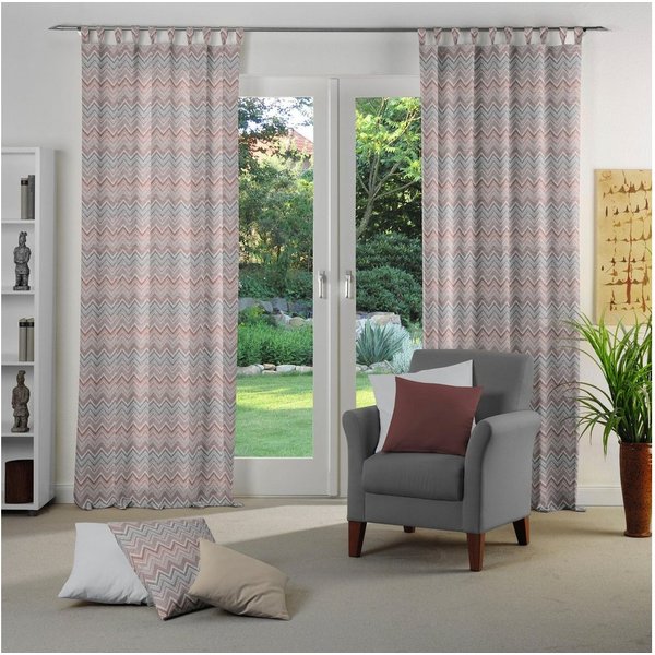 Wirth Vorhang Benewitz (1 St), Schlaufen, blickdicht, Jacquard
