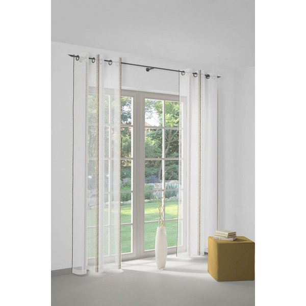 Wirth Vorhang Chloé (1 St), Ösen, halbtransparent, Store