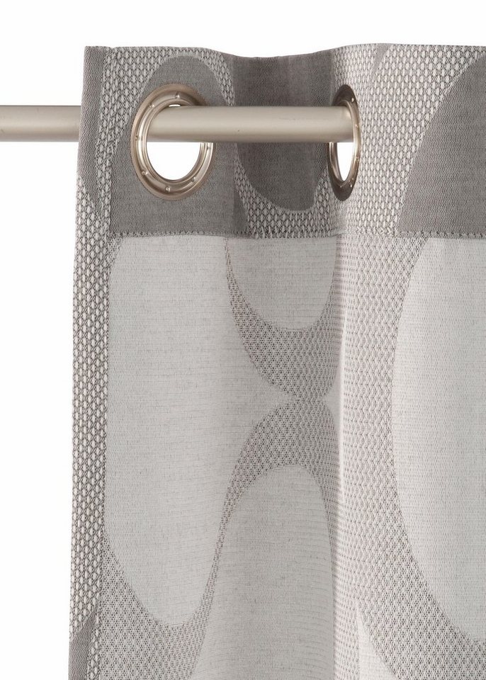 Wirth Vorhang Lahstedt (1 St), Ösen, blickdicht, Jacquard – Bild 3 von 5