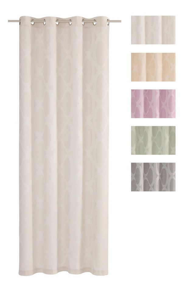 Wirth Vorhang Lahstedt (1 St), Ösen, blickdicht, Jacquard – Bild 5 von 5