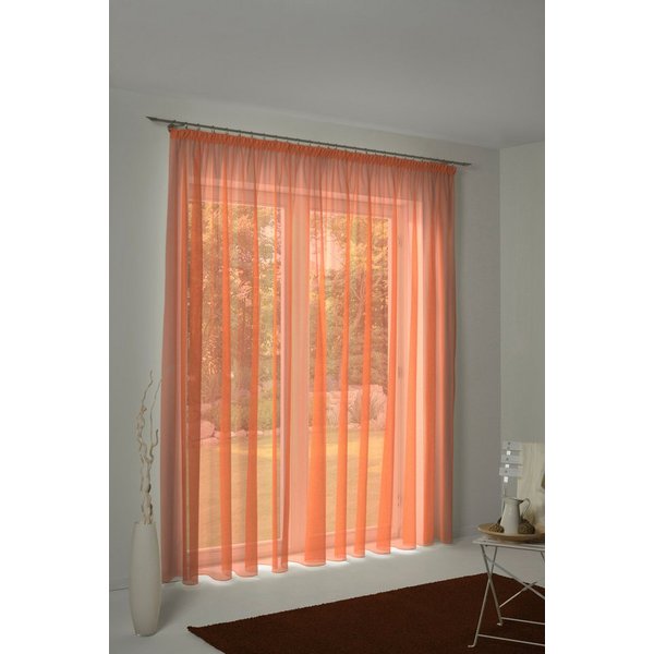Wirth Vorhang LORCA, 1 Stück, halbtransparent (1 St), Kräuselband, halbtransparent