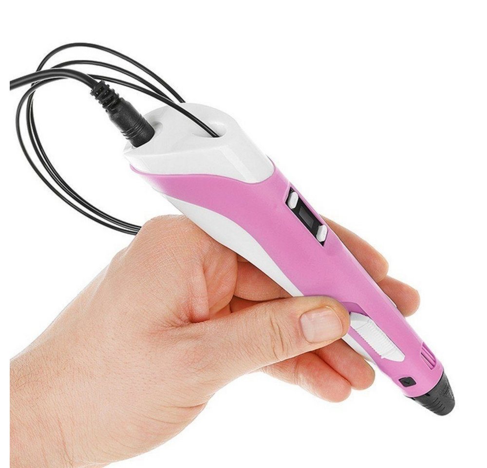 Wisam 3D-Drucker-Stift 3D Drucker Stift Set mit 3 Farben PLA Filament 1,75mm, Ergonomisch, einstellbare Geschwindigkeit, schnell heiß, Abschaltung – Bild 4 von 5