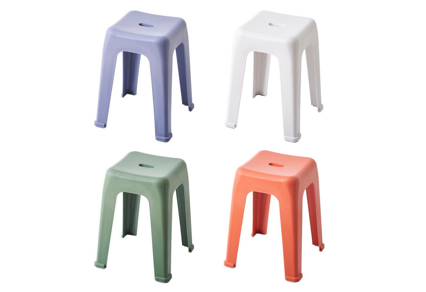WITEN&NOCK Badhocker Duschhocker Sitzhocker Dusche Wohnzimmer Stuhl aus Kunststoff – Bild 2 von 5