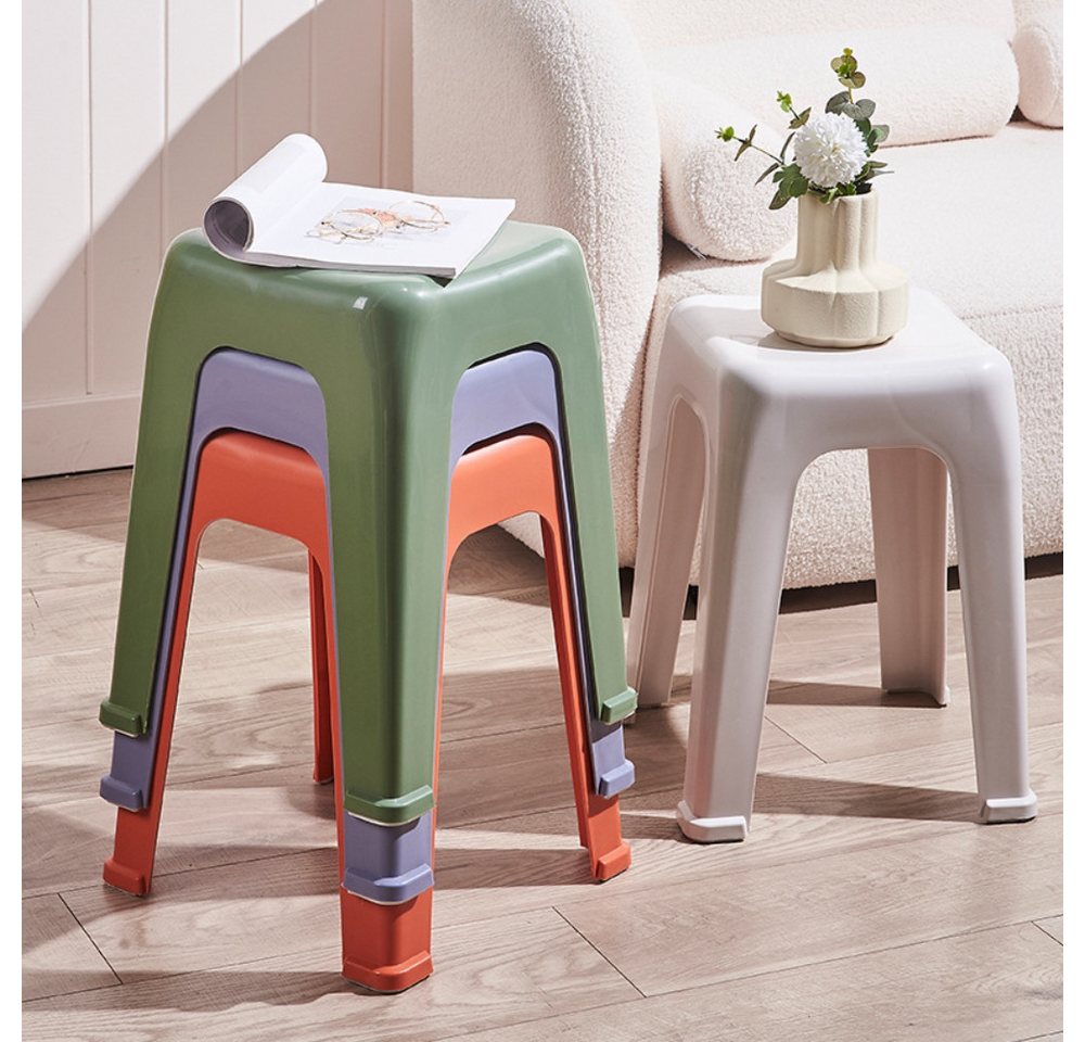 WITEN&NOCK Badhocker Duschhocker Sitzhocker Dusche Wohnzimmer Stuhl aus Kunststoff – Bild 3 von 5