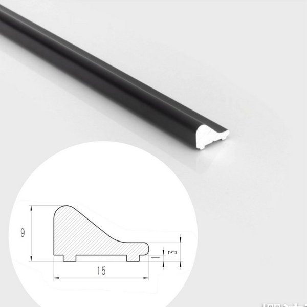 WITEN&NOCK Duschdichtung 100/120cm Aluminium Schwallleiste Schwallprofil Schwallschutzleiste, L: 100 cm, (1-St), Schwallschutz als Wasserabweiser für Duschkabin