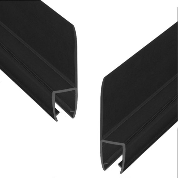 WITEN&NOCK Duschdichtung 2er Set schwarze Ersatzdichtung mit extra langer Dichtfahne 8-10 mm, L: 50 cm, (2-St)