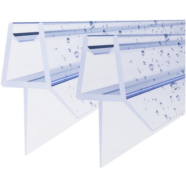 WITEN&NOCK Duschdichtung 2x Duschtürdichtung Ersatzdichtung Wasserabweiser Spritzschutz 5-6mm, L: 50 cm, (2-St), Für Duschtüren Duschkabinen Badewannenaufsätze
