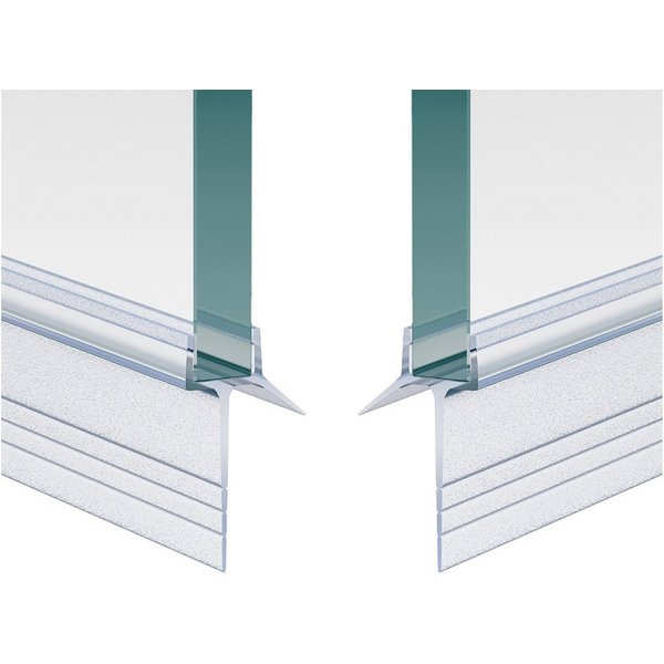 WITEN&NOCK Duschdichtung 2xDuschdichtungen mit extra verlängerter Lippe Ersatzdichtung 7-8mm, L: 50 cm, L: 50 - 200 cm, (2-St), zum Kürzen abreißbar