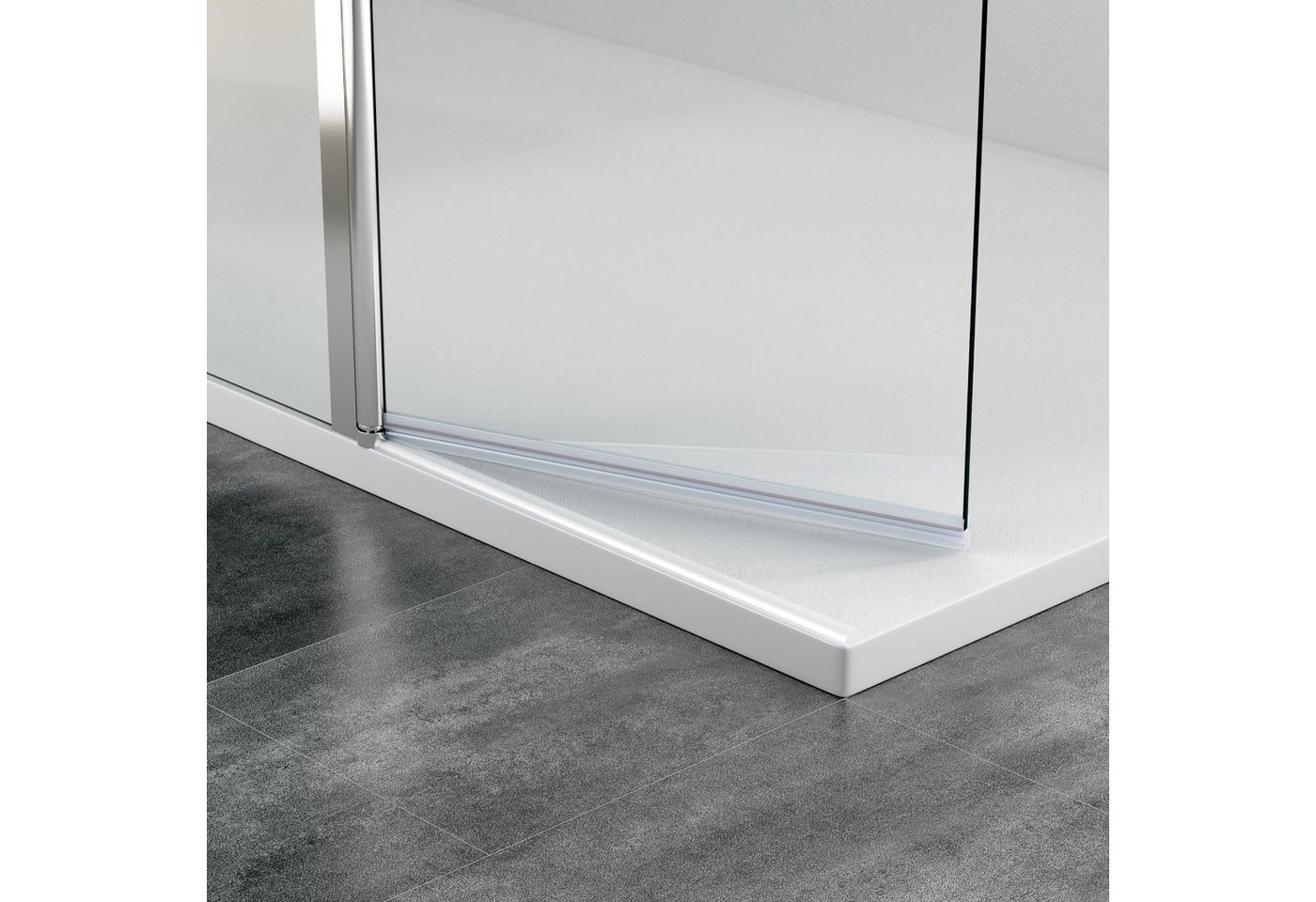 WITEN&NOCK Duschdichtung Acryldichtung Acrylstab Wasserabweiser Halbrundstab Schwallschutz, L: 80 cm, L: 80 - 200 cm – Bild 2 von 4