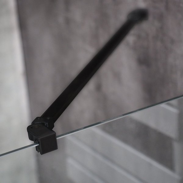 WITEN&NOCK Duschwand-Stabilisationsstange 70 cm Stabilisationsbügel mit 180° Drehgelenk Haltestange 6 -10 mm