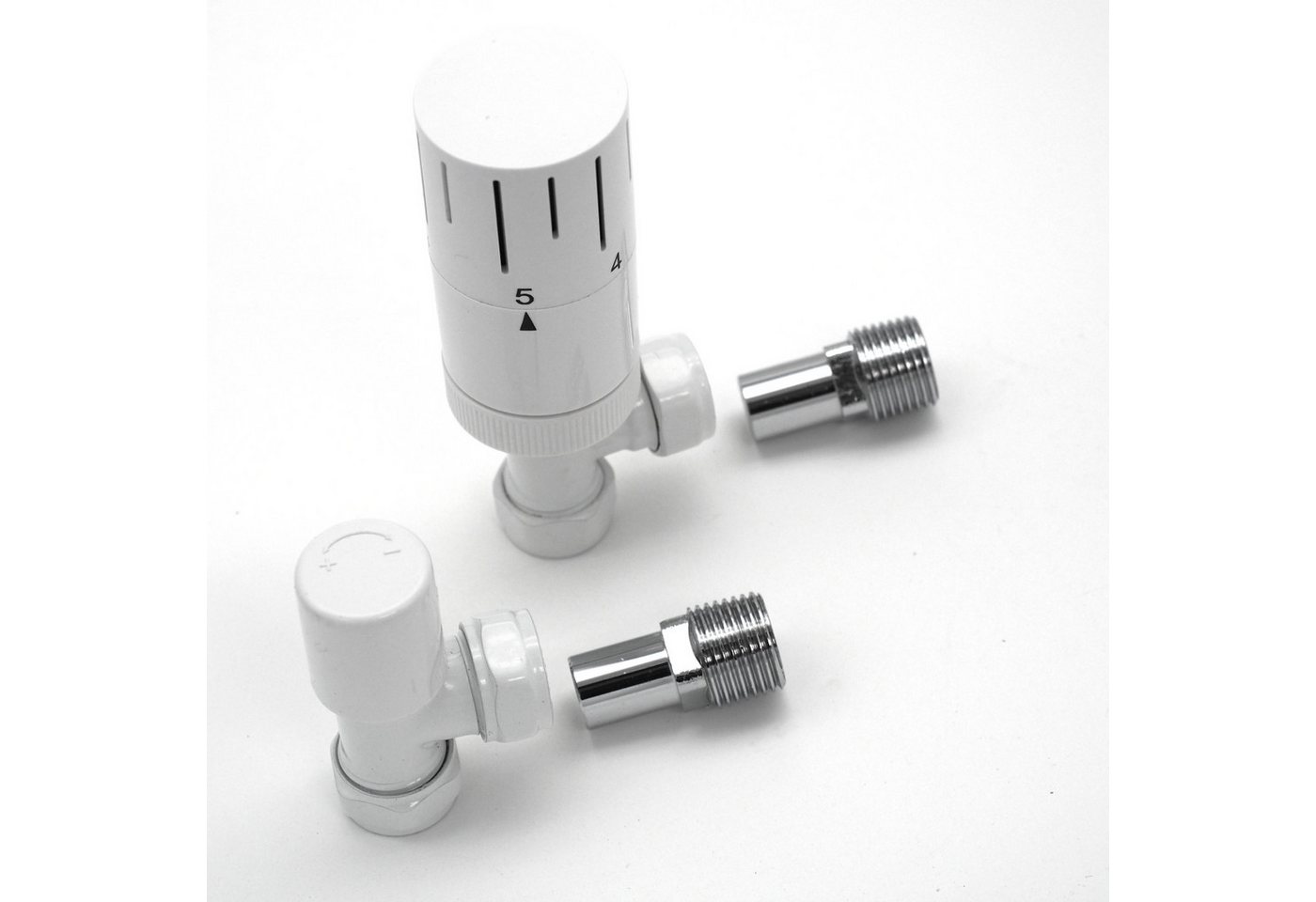 WITEN&NOCK Heizkörperthermostat VentileThermostatventile Set 1/2'' für Heizung Seitenanschluss – Bild 3 von 5