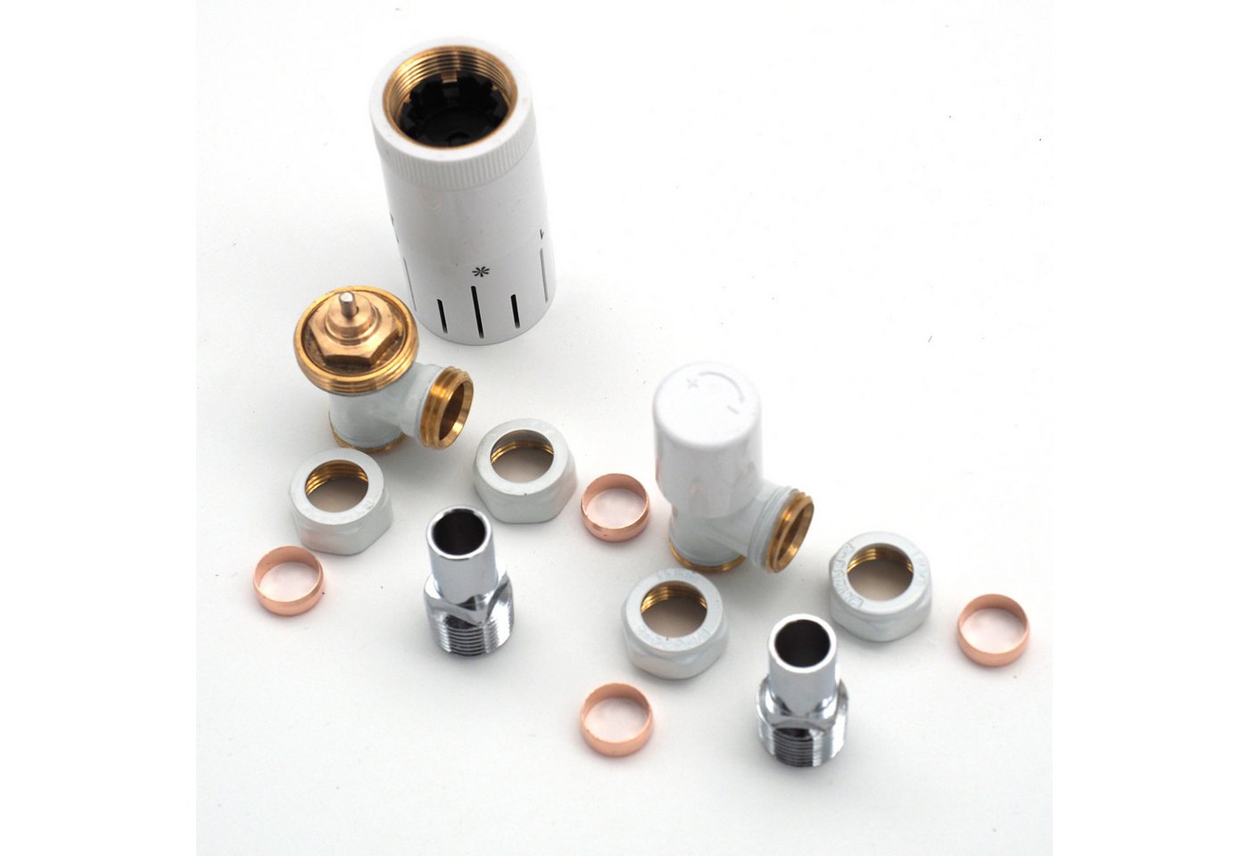 WITEN&NOCK Heizkörperthermostat VentileThermostatventile Set 1/2'' für Heizung Seitenanschluss – Bild 4 von 5