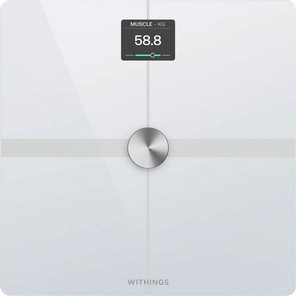 Withings Körper-Analyse-Waage Body Smart, einschließlich Körperfett-/Muskelmasse, automatische Erkennung und Verfolgung von bis zu 8 Benutzern