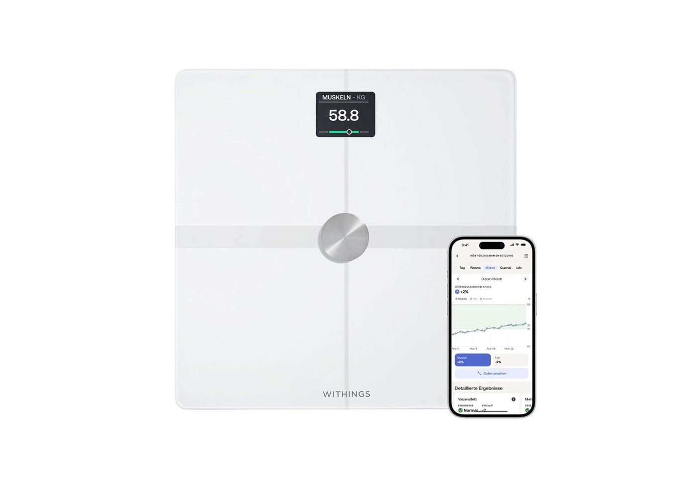 Withings Körper-Analyse-Waage Body Smart, Withings App – Bild 4 von 5