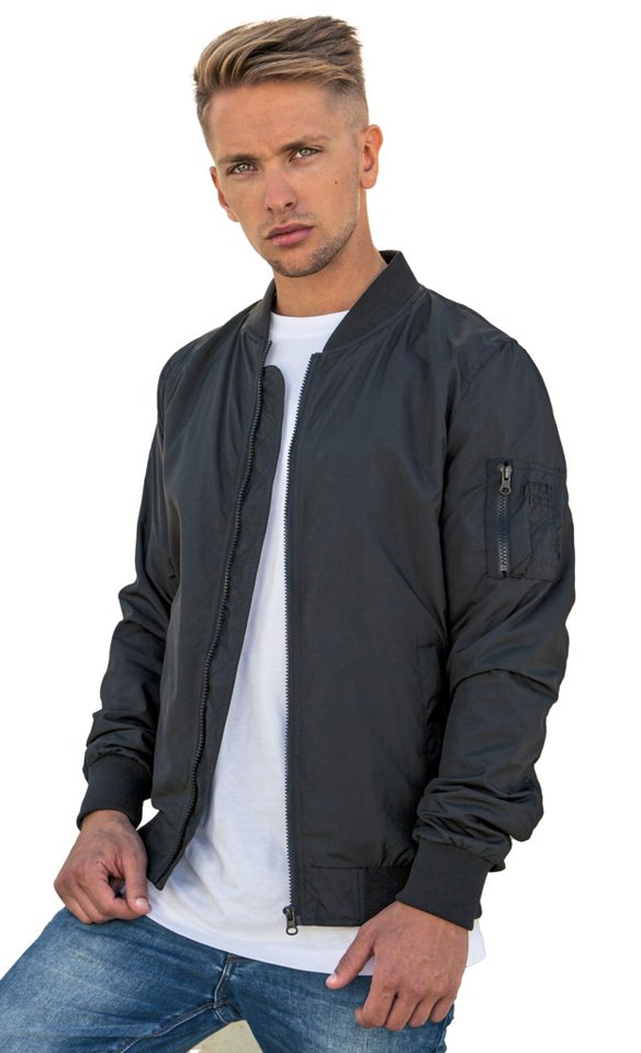 WITORU Bomberjacke leichte Herren Bomber Jacke Männer Übergangsjacke mit Stehkragen – Bild 5 von 5