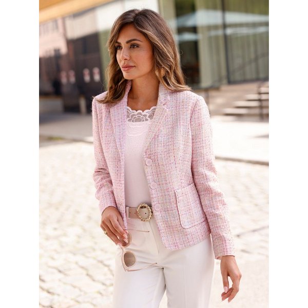Witt Blusenblazer Bouclé-Blazer Langarm