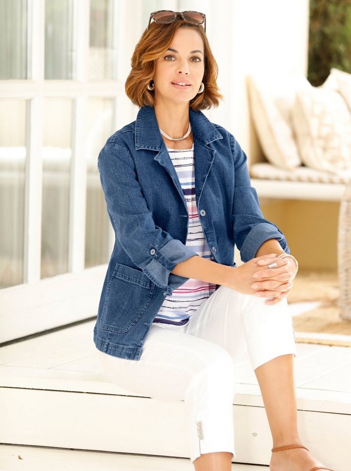Witt Blusenblazer Jeans-Blazer Langarm – Bild 3 von 4