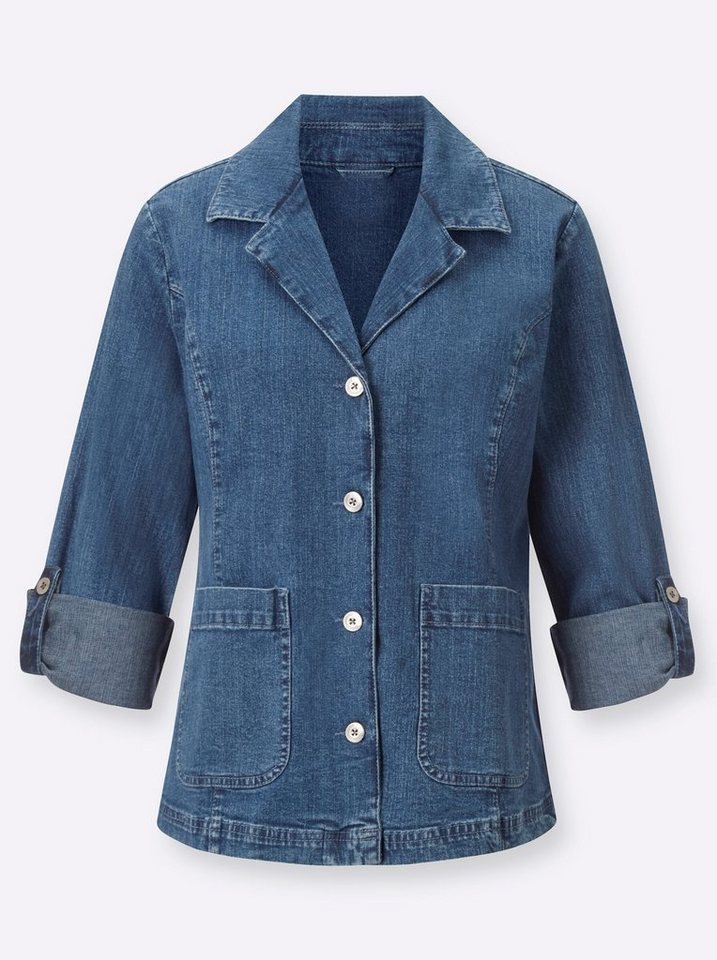 Witt Blusenblazer Jeans-Blazer Langarm – Bild 4 von 4