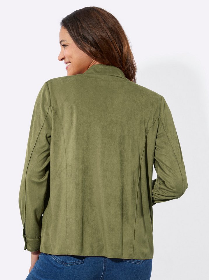 Witt Blusenblazer Lederimitat-Blazer Langarm – Bild 2 von 5
